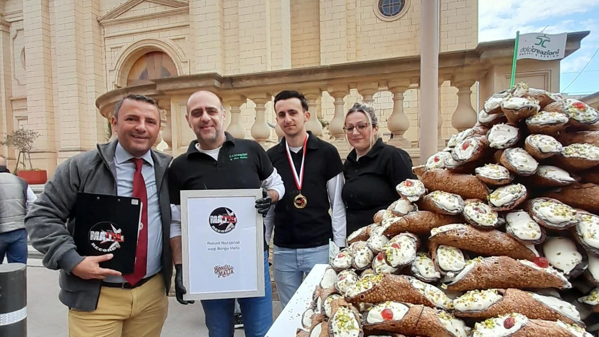 Local Record For Tallest Cannoli Pyramid In Shortest Time